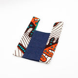 Denim Momo chocolate banana leaf Orange & Blue